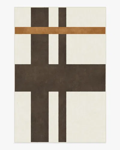 Ruggable Scala Ivory & Brown Flatwoven Rug By The Local Project In Multi