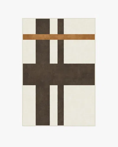 Ruggable Scala Ivory & Brown Flatwoven Rug By The Local Project In Multi