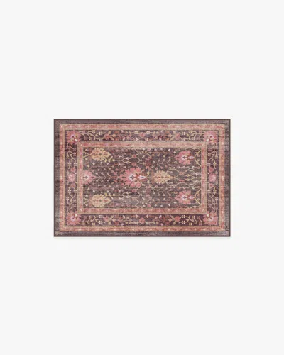 Ruggable Serafina Coral & Burgundy Flatwoven Rug In Multi
