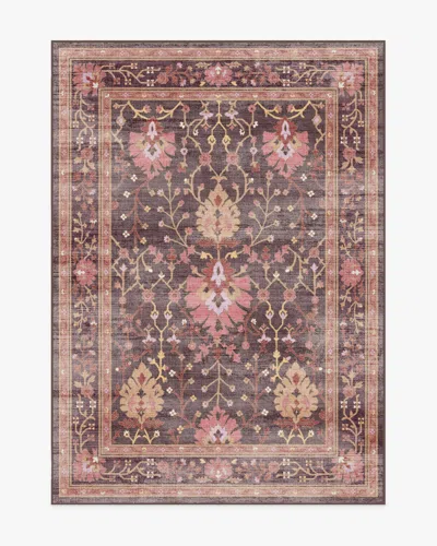 Ruggable Serafina Coral & Burgundy Flatwoven Rug In Purple