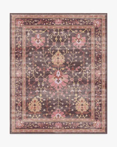 Ruggable Serafina Coral & Burgundy Flatwoven Rug In Brown