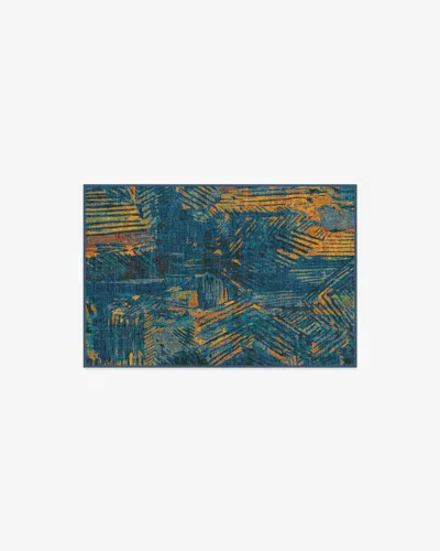 Ruggable Sgraffito Royal Blue Flatwoven Rug By Malene Barnett In Multi