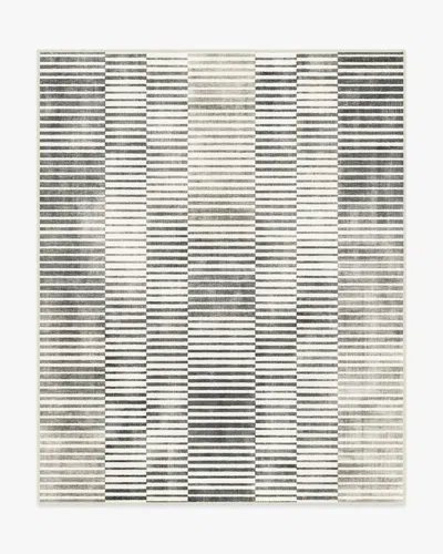 Ruggable Shadow Stripe Black & Cream Flatwoven Rug