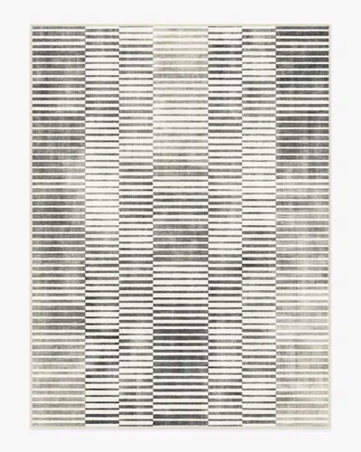Ruggable Shadow Stripe Black & Cream Flatwoven Rug