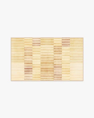 Ruggable Shadow Stripe Gold Flatwoven Rug