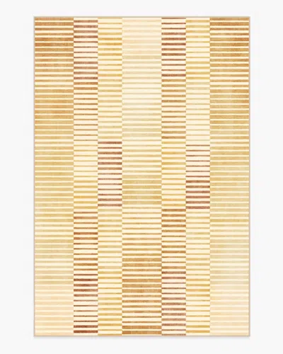 Ruggable Shadow Stripe Gold Flatwoven Rug