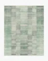 Ruggable Shadow Stripe Green Flatwoven Rug In Green