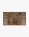 Ruggable Shadow Stripe Rust Flatwoven Rug In Brown