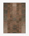 Ruggable Shadow Stripe Rust Flatwoven Rug In Multi