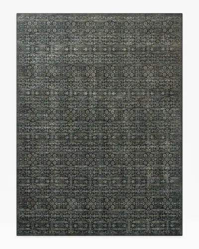 Ruggable Sierra Soft Black Flatwoven Rug In Green