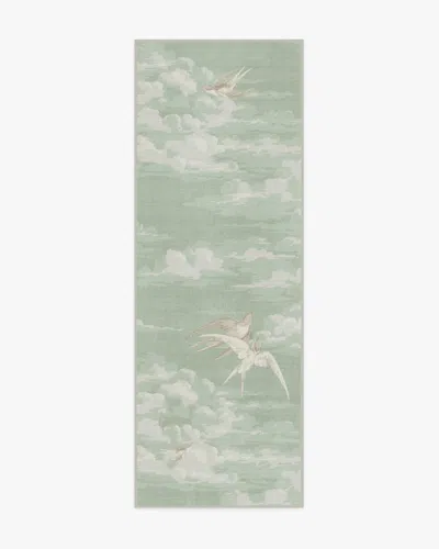 Ruggable Silvi Clouds Seaspray Flatwoven Rug By Sanderson In Green