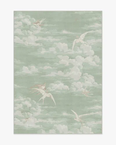 Ruggable Silvi Clouds Seaspray Flatwoven Rug By Sanderson In Green