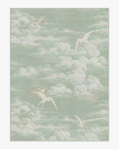 Ruggable Silvi Clouds Seaspray Flatwoven Rug By Sanderson In Green