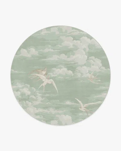 Ruggable Silvi Clouds Seaspray Flatwoven Rug By Sanderson In Green