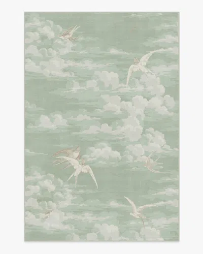 Ruggable Silvi Clouds Seaspray Flatwoven Rug By Sanderson In Green
