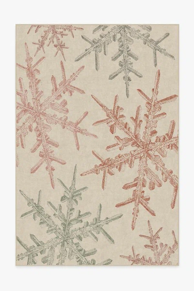 Ruggable Snowflake Creme Flatwoven Rug In Multi