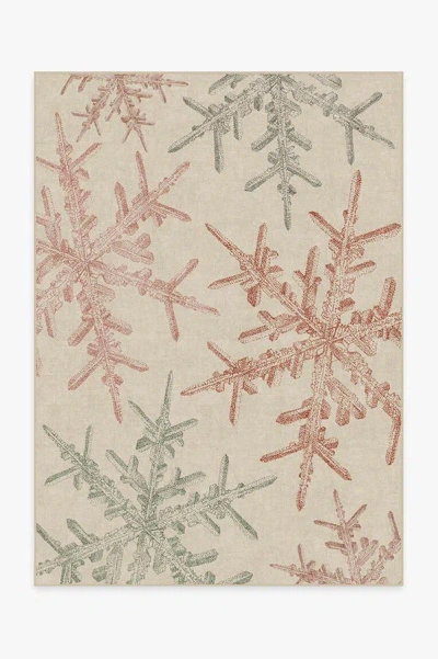 Ruggable Snowflake Creme Flatwoven Rug In Multi