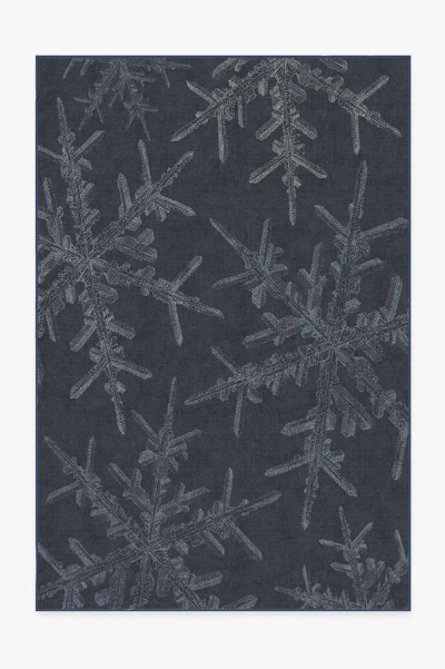 Ruggable Snowflake Navy Flatwoven Rug