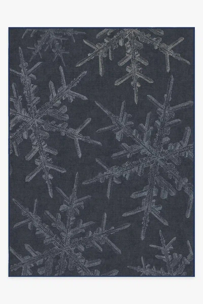Ruggable Snowflake Navy Flatwoven Rug