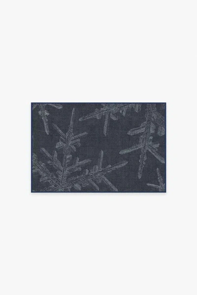 Ruggable Snowflake Navy Flatwoven Rug In Blue