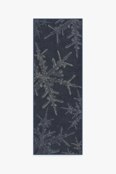 Ruggable Snowflake Navy Flatwoven Rug In Blue
