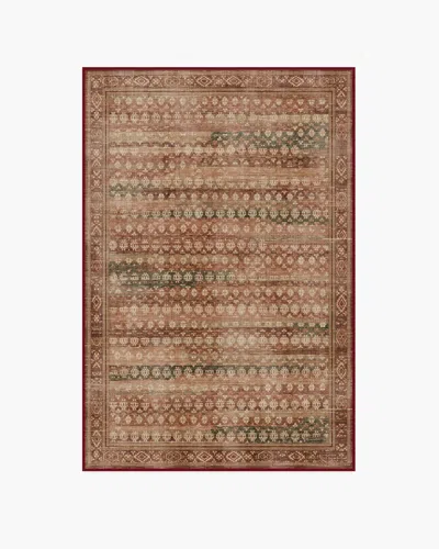 Ruggable Solana Rust & Sage Flatwoven Rug In Brown
