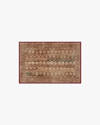 Ruggable Solana Rust & Sage Flatwoven Rug In Brown