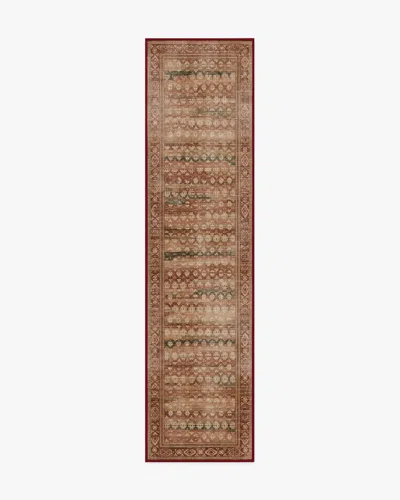 Ruggable Solana Rust & Sage Flatwoven Rug In Red