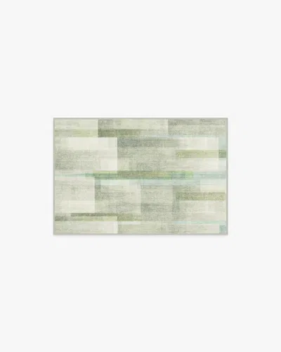 Ruggable Solar Drift Silver Green Flatwoven Rug In Gray