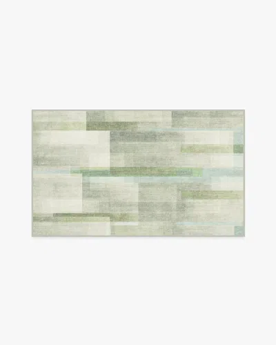 Ruggable Solar Drift Silver Green Flatwoven Rug