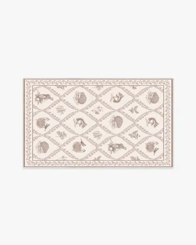 Ruggable Squirrel & Hedgehog Fawn Flatwoven Rug By Sanderson In Neutral