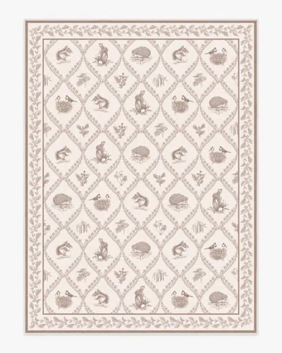 Ruggable Squirrel & Hedgehog Fawn Flatwoven Rug By Sanderson In Multi