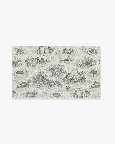 Ruggable Star Wars Toile White Flatwoven Rug In Gray