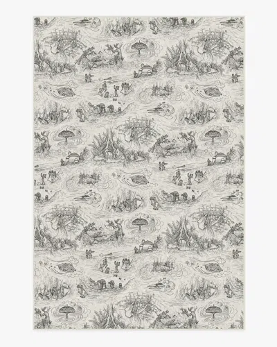 Ruggable Star Wars Toile White Flatwoven Rug In Green