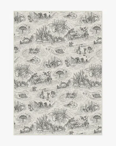 Ruggable Star Wars Toile White Flatwoven Rug In Green