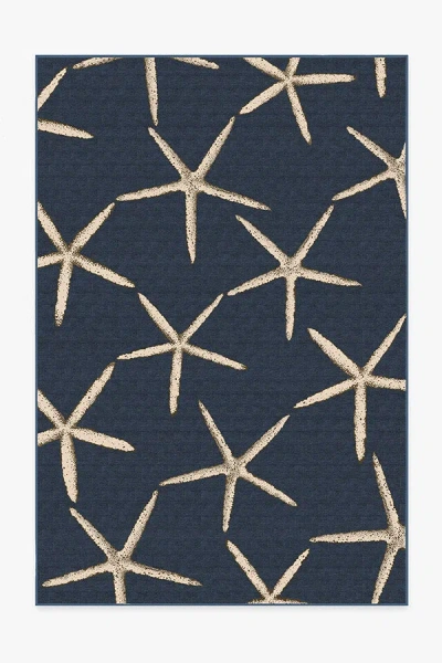 Ruggable Starfish Navy Flatwoven Rug In Blue