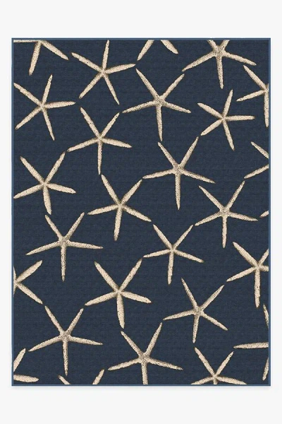 Ruggable Starfish Navy Flatwoven Rug In Blue