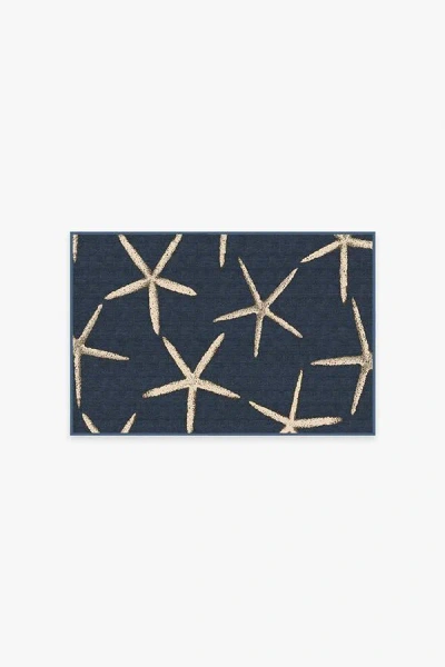 Ruggable Starfish Navy Flatwoven Rug In Blue