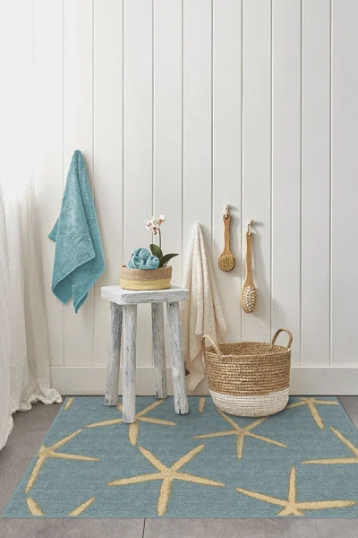 Ruggable Starfish Pale Blue Flatwoven Rug