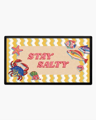 Ruggable Stay Salty Yellow Large Doormat In Multi