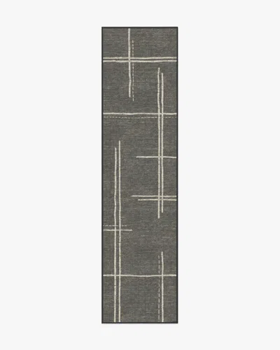 Ruggable Stellan Charcoal Flatwoven Rug In Animal Print