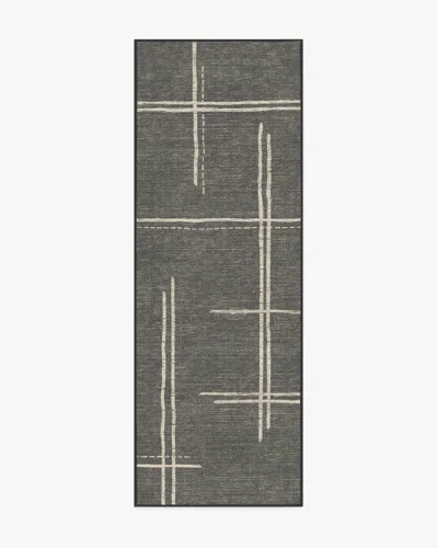 Ruggable Stellan Charcoal Flatwoven Rug In Animal Print