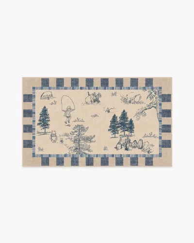 Ruggable Storybook Grove Natural & Blue Flatwoven Rug