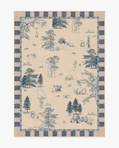 Ruggable Storybook Grove Natural & Blue Flatwoven Rug
