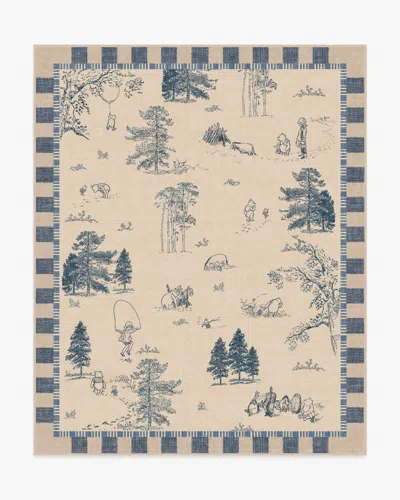 Ruggable Storybook Grove Natural & Blue Flatwoven Rug