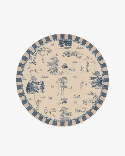 Ruggable Storybook Grove Natural & Blue Flatwoven Rug