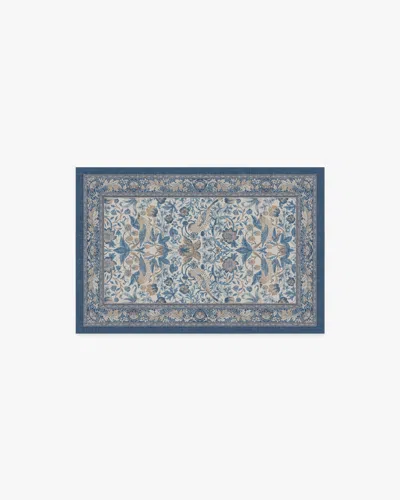 Ruggable Strawberry Thief Indigo & Ivory Flatwoven Rug By Morris & Co. In Blue