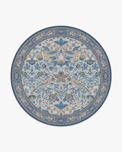 Ruggable Strawberry Thief Indigo & Ivory Flatwoven Rug By Morris & Co. In Multi