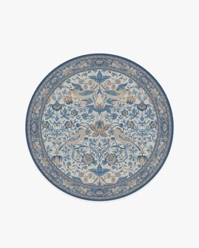 Ruggable Strawberry Thief Indigo & Ivory Flatwoven Rug By Morris & Co. In Multi