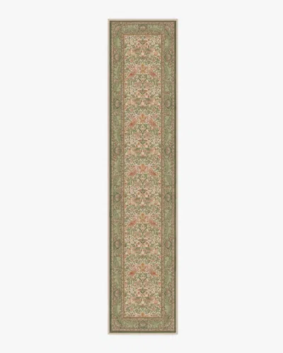 Ruggable Strawberry Thief Sage & Rose Flatwoven Rug By Morris & Co. In Multi